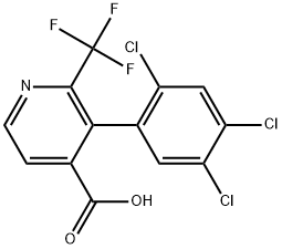3-(2,4,5-Trichlorophenyl)-2-(trifluoromethyl)isonicotinic acid Struktur