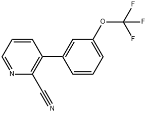 3-(3-(Trifluoromethoxy)phenyl)picolinonitrile 结构式