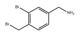 3-bromo-4-(bromomethyl)phenyl]methanamine 结构式