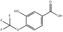 3-羟基-4-(三氟甲氧基)苯甲酸 结构式