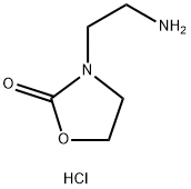 3-(2-氨基乙基)-1,3-噁唑烷-2-酮盐酸盐 结构式