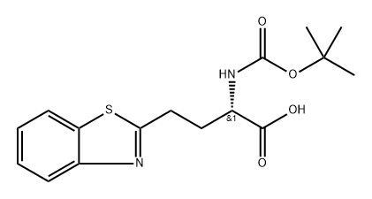 N-Alpha-Tert-Butyloxycarbonyl-4-(2- Benzothiazolyl)-L-2-Aminobutyric Acid Structure