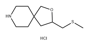 2-Oxa-8-azaspiro[4.5]decane, 3-[(methylthio)methyl]-, hydrochloride (1:1) Struktur