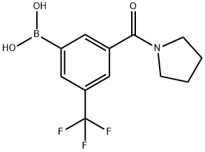 3-(Trifluoromethyl)-5-(1-pyrrolidinylcarbonyl)phenylboronic acid Structure