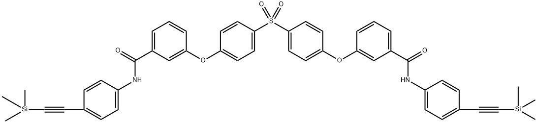 Benzamide, 3,3'-[sulfonylbis(4,1-phenyleneoxy)]bis[N-[4-[(trimethylsilyl)ethynyl]phenyl]- (9CI),126463-56-7,结构式