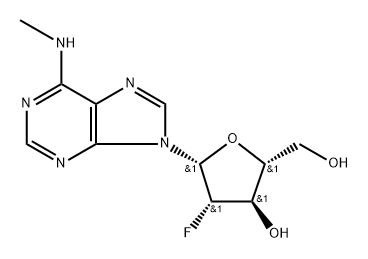 2'-Fluoro-2'-deoxy-N6-methylarabinoadenosine Structure