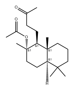 2-Butanone, 4-[2-(acetyloxy)decahydro-2,5,5,8a-tetramethyl-1-naphthalenyl]-, [1S-(1α,2β,4aβ,8aα)]- (9CI) Structure