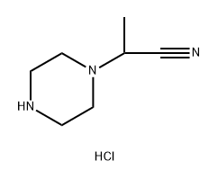 2-(哌嗪-1基)丙腈二盐酸盐, 1266688-87-2, 结构式