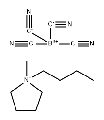 Pyrrolidinium,1-butyl-1-methyl-,tetrakis(cyano-.kappa.C)borate(1-)(1:1) Struktur