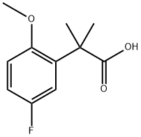 Benzeneacetic acid, 5-fluoro-2-methoxy-α,α-dimethyl- 结构式