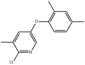 2-Chloro-5-(2,4-dimethylphenoxy)-3-methylpyridine Structure