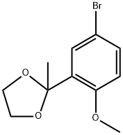 5-溴-2-甲氧基苯乙酮缩乙二醇,1268089-95-7,结构式