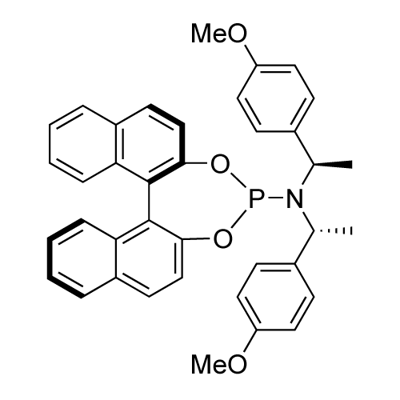 (11BR)-N,N-双[(1R)-1-(4-甲氧基苯基)乙基]-二萘并[2,1-D:1′,2′-F][1,3,2]二氧磷杂环庚-4-胺, 1268169-10-3, 结构式