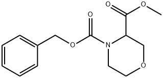 4-Cbz-3-morpholinecarboxylic acid methyl ester Structure