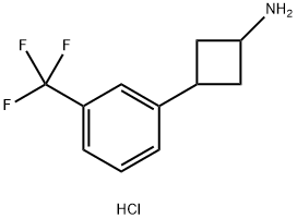 3-[3-(trifluoromethyl)phenyl]cyclobutan-1-amine hydrochloride Structure