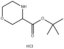 3-Morpholinecarboxylic acid, 1,1-dimethylethylester,hydrochloride Structure