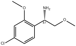 (S)-1-(4-chloro-2-methoxyphenyl)-2-methoxyethanamine 化学構造式