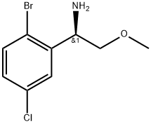 (1R)-1-(2-bromo-5-chlorophenyl)-2-methoxyethanamine 化学構造式