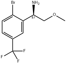 (R)-1-[2-bromo-5-(trifluoromethyl)phenyl]-2-methoxyethanamine Struktur