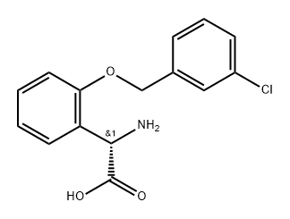 Benzeneacetic acid, α-amino-2-[(3-chlorophenyl)methoxy]-, (αS)-,1270089-01-4,结构式