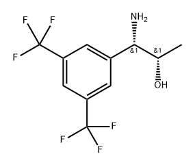 (1S,2S)-1-AMINO-1-[3,5-BIS(TRIFLUOROMETHYL)PHENYL]PROPAN-2-OL Structure