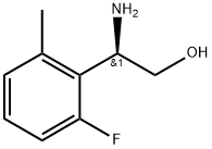 (2R)-2-amino-2-(2-fluoro-6-methylphenyl)ethan-1-ol 化学構造式