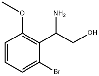 2-amino-2-(2-bromo-6-methoxyphenyl)ethan-1-ol 结构式