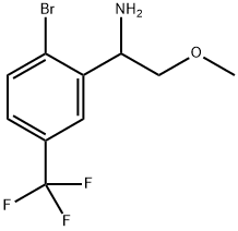 1-[2-bromo-5-(trifluoromethyl)phenyl]-2-methoxyethan-1-amine Struktur