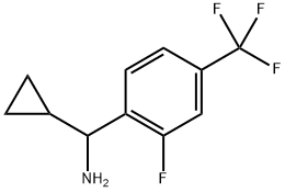 Benzenemethanamine, α-cyclopropyl-2-fluoro-4-(trifluoromethyl)- Structure