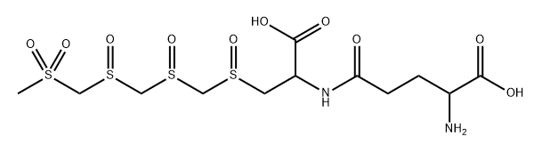 L-Cysteine, L-γ-glutamyl-S-[[[[[(methylsulfonyl)methyl]sulfinyl]methyl]sulfinyl]methyl]-, S-oxide Structure