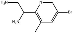 1-(5-bromo-3-methylpyridin-2-yl)ethane-1,2-diamine 结构式