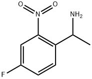 1-(4-fluoro-2-nitrophenyl)ethan-1-amine 化学構造式