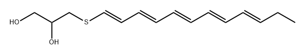 3DODECA13579PENTAENYLTHIOPROPAN12DIOL Structure