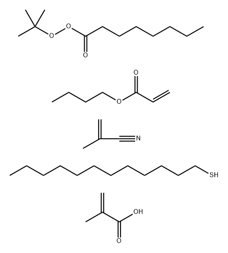 2-프로펜산,2-메틸-,C11-16-분지형및선형알킬에스테르,Bu아크릴레이트함유텔로머,1-도데칸티올및2-메틸-2-프로펜니트릴,tert-Bu옥탄퍼옥소에이트개시