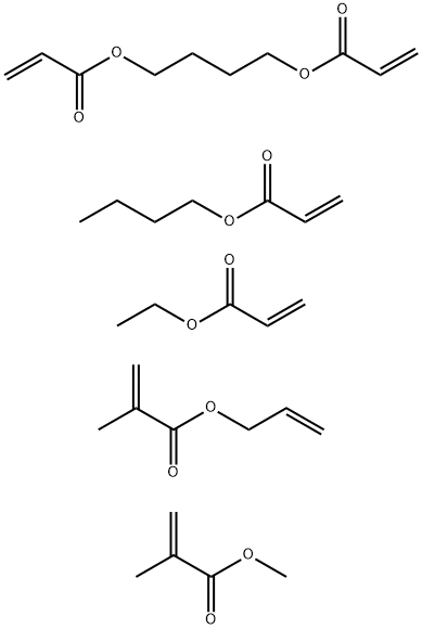 2-Methyl-2-propenoic acid methyl ester polymer with 1,4-butanediyl di-2-propenoate, butyl 2-propenoate, ethyl 2-propenoate and 2-propenyl 2-methyl-2-propenoate Structure