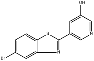 3-Pyridinol, 5-(5-bromo-2-benzothiazolyl)- Structure