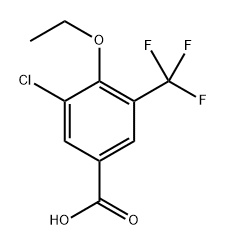 3-Chloro-4-ethoxy-5-(trifluoromethyl)benzoic acid 结构式