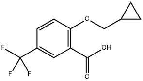 2-(cyclopropylmethoxy)-5-(trifluoromethyl)benzoic acid Structure