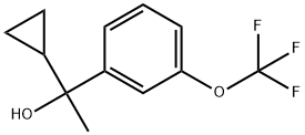 α-Cyclopropyl-α-methyl-3-(trifluoromethoxy)benzenemethanol 化学構造式
