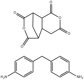 5,9-Methano-1H-pyrano[3,4-d]oxepin-1,3,6,8(4H)-tetrone, tetrahydro-, polymer with 4,4'-methylenebis[benzenamine],127538-64-1,结构式