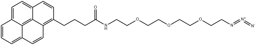 N-(2-(2-(2-(2-azidoethoxy)ethoxy)ethoxy)ethyl)-4-(pyren-1-yl)butanamide 结构式