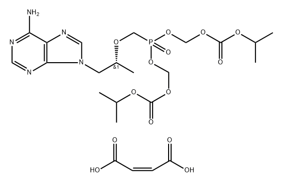 Tenofovir Disoproxil Maleate,1276030-80-8,结构式