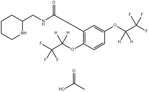 Flecainide-d4 Acetate [bis(2,2,2-trifluoroethoxy-1,1-d2)] 	 Structure