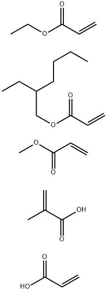 2-Propenoic acid, 2-methyl-, polymer with 2-ethylhexyl 2-propenoate, ethyl 2-propenoate, methyl 2-propenoate and 2-propenoic acid 结构式