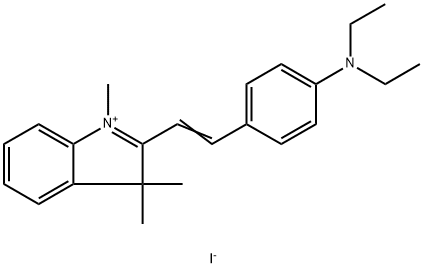 2-(4-(二乙氨基)苯乙烯基)-1,3,3-三甲基-3H-吲哚-1-鎓碘化物,127726-24-3,结构式
