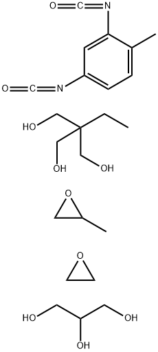 1,2,3-Propanetriol, polymer with 2,4-diisocyanato-1-methylbenzene, 2-ethyl-2-(hydroxymethyl)-1,3-propanediol, methyloxirane and oxirane,127821-00-5,结构式