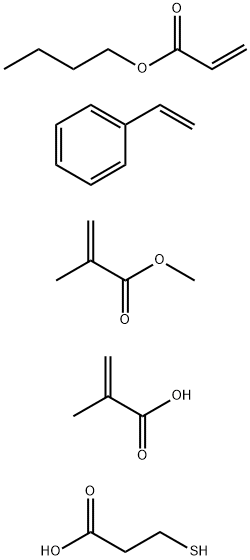 2-Propenoic acid, 2-methyl-, telomer with butyl 2-propenoate, ethenylbenzene, 3-mercaptopropanoic acid and methyl 2-methyl-2-propenoate|