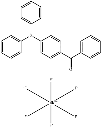 SulfoniuM, (4-benzoylphenyl)diphenyl-, (OC-6-11)-hexafluoroantiMonate(1-) (9CI) 结构式