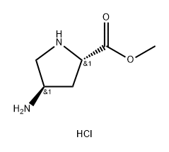 (4R)-4-amino- L-Proline methyl ester, hydrochloride (1:2) Structure