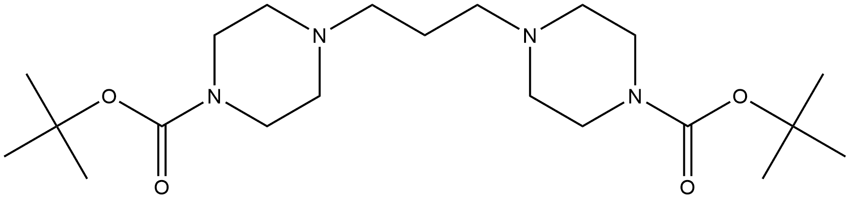 1-Piperazinecarboxylic acid, 4,4'-(1,3-propanediyl)bis-, 1,1'-bis(1,1-dimethylethyl) ester 化学構造式